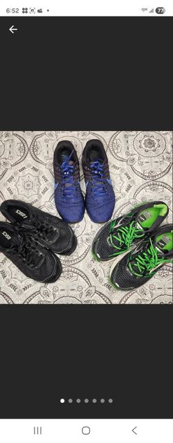 3 Pair Running Shoes Bundle – Size 8 / 8.5 – Nike + Brooks + ASICS