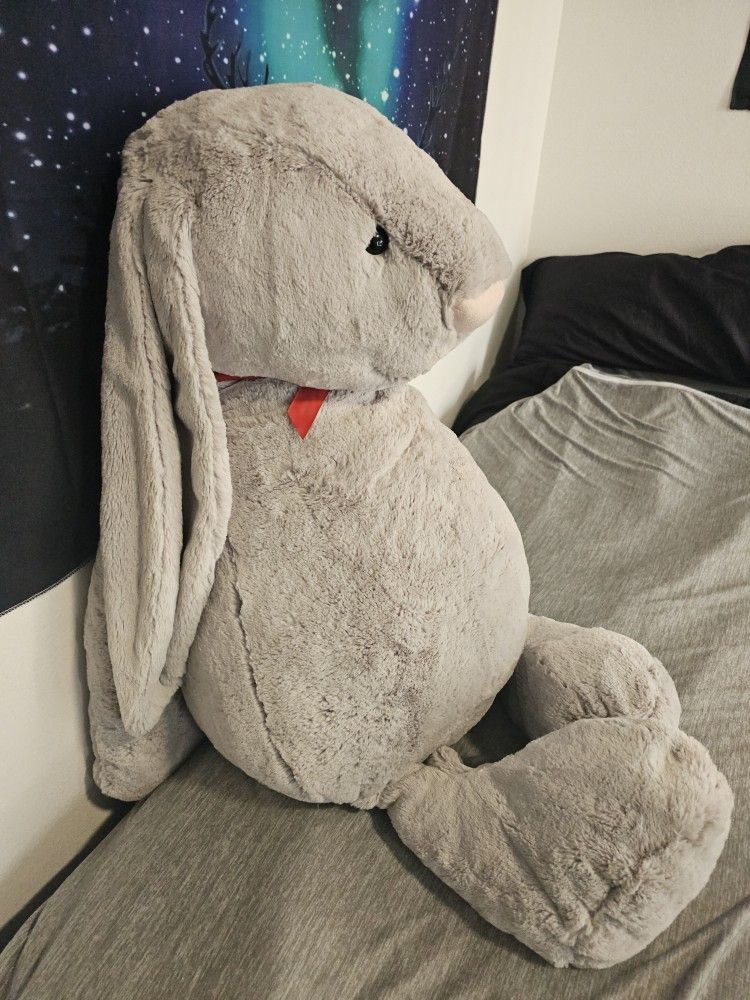 Giant 4ft Jellycat Bashful Bunny Silver ORIGINAL DESIGN