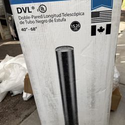 DuraVent Model DVL Double Wall Stove Pipe 6in. Diameter x 40in. to 68in. Telescoping Stove Pipe Length