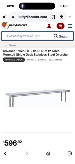 Stainless Steel Bench 60x12”