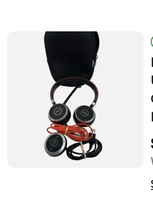 $13 ENC010 Jabra GN Wired USB Headset Volume Control With Soft Case