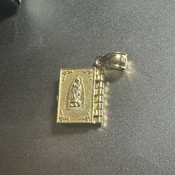 14k Bible With The Lords Prayer In Spanish