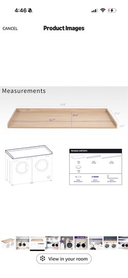 Washer dryer counter top