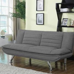 **SALE** Modern Sofa Bed In Grey Pillow Top Fabric!