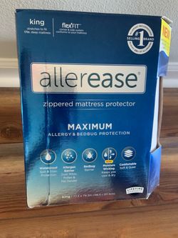 NEW Allerease zippered mattress protector allergy & bedbugs protection. Waterproof  King size