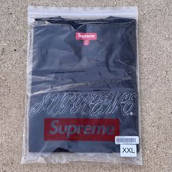 Supreme SS26 Black Raised Script T-Shirt S/S Size XXL NIB