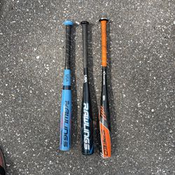 3 Baseball bats (youth)