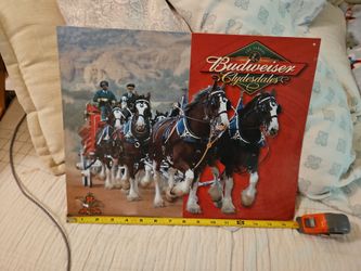 Budweiser Clydesdales Metal Tin Sign