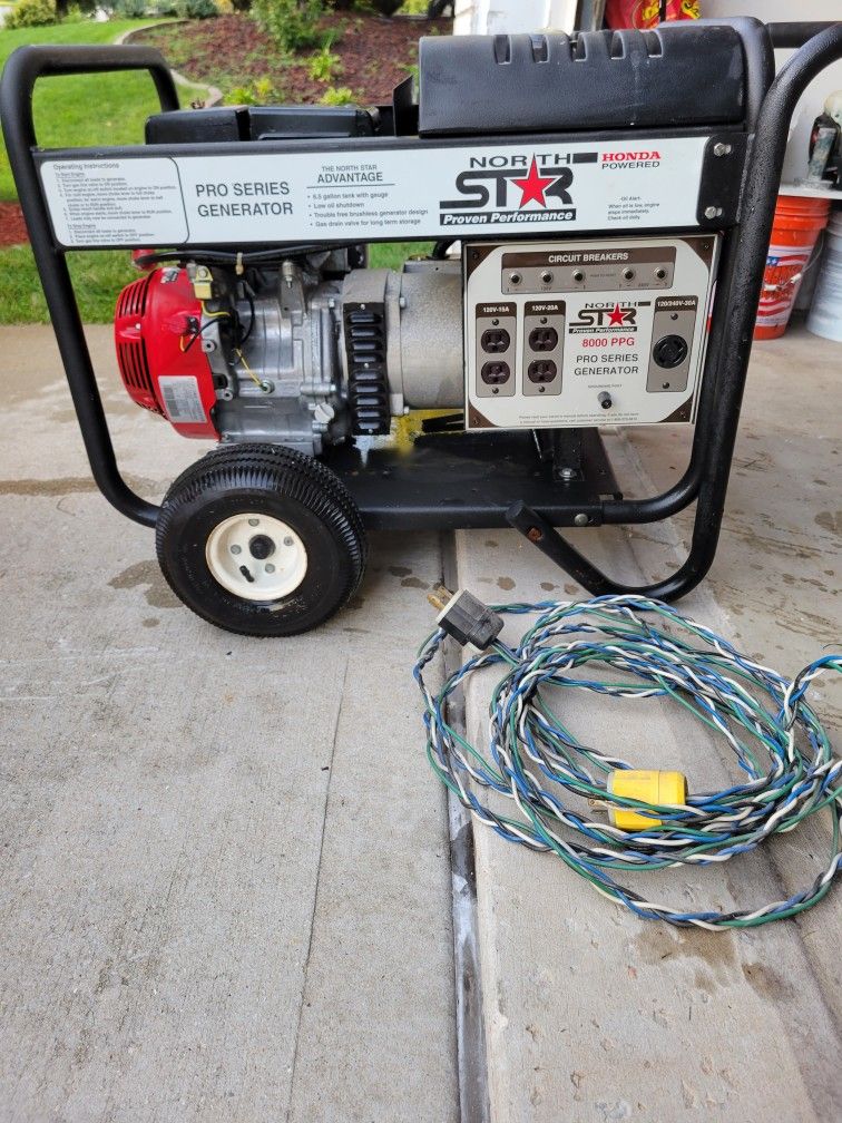 Generator North Star 8000 Ppg Honda Powered for Sale in Orland Park, IL ...