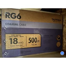RG6 18AWG Coaxial Cable 500ft (black)