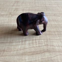 3 inch Hand Carved Wooden Elephant