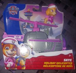 PAW Patrol Skye Holiday Helicopter Toy Set