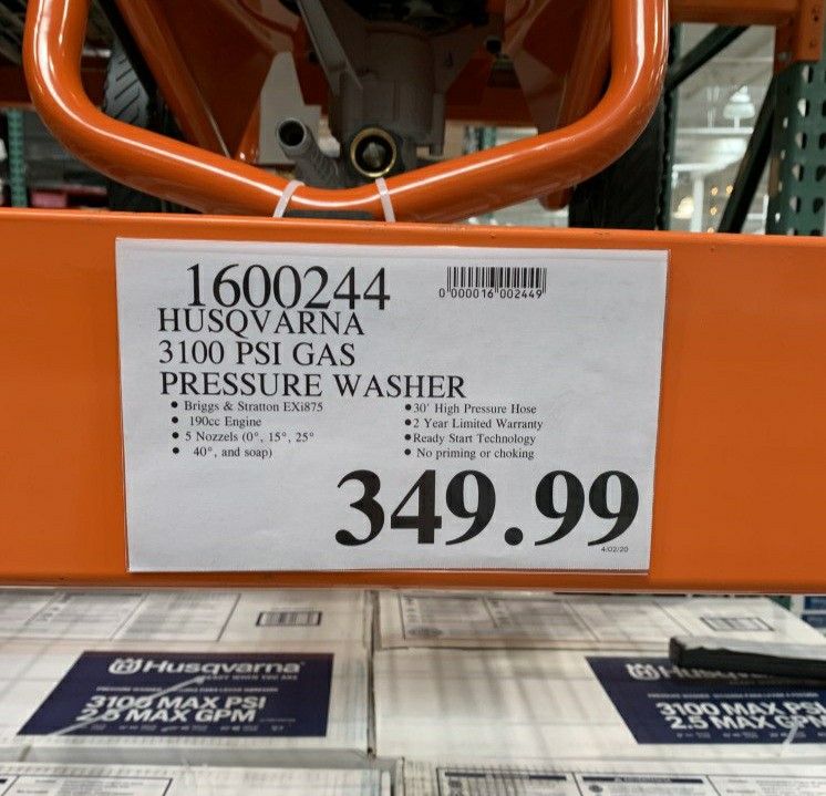 Husqvarna 3100PSI 2.5 GPM EXi875 Series (Briggs & Stratton) Gas