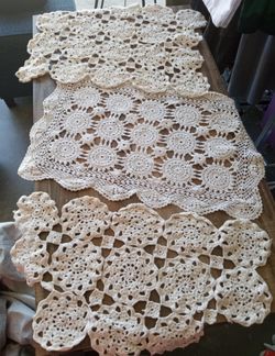 SET OF 3 VINTAGE DOILIES ALL FOR $10