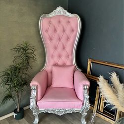 Pink Diamond Queen Throne Chair