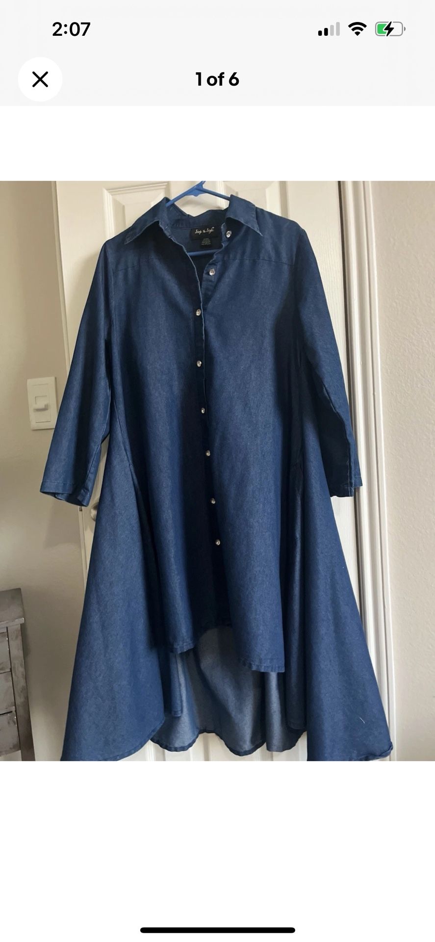 Step in Style Women's Denim Jean Jacket Embellished, Size M
