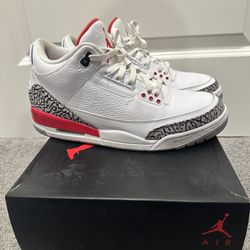 Jordan 3 White Cement “hall Of Fame” Katrina Size 11.5
