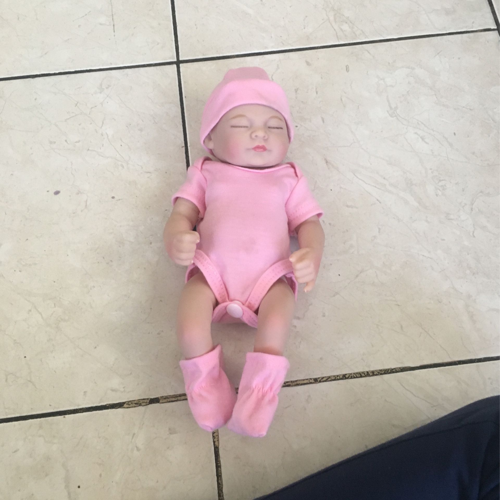 10 Inch Newborn Doll Comes With A Bottle , To Stickers