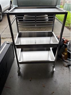 KUNGFORS stainless steel kitchen cart