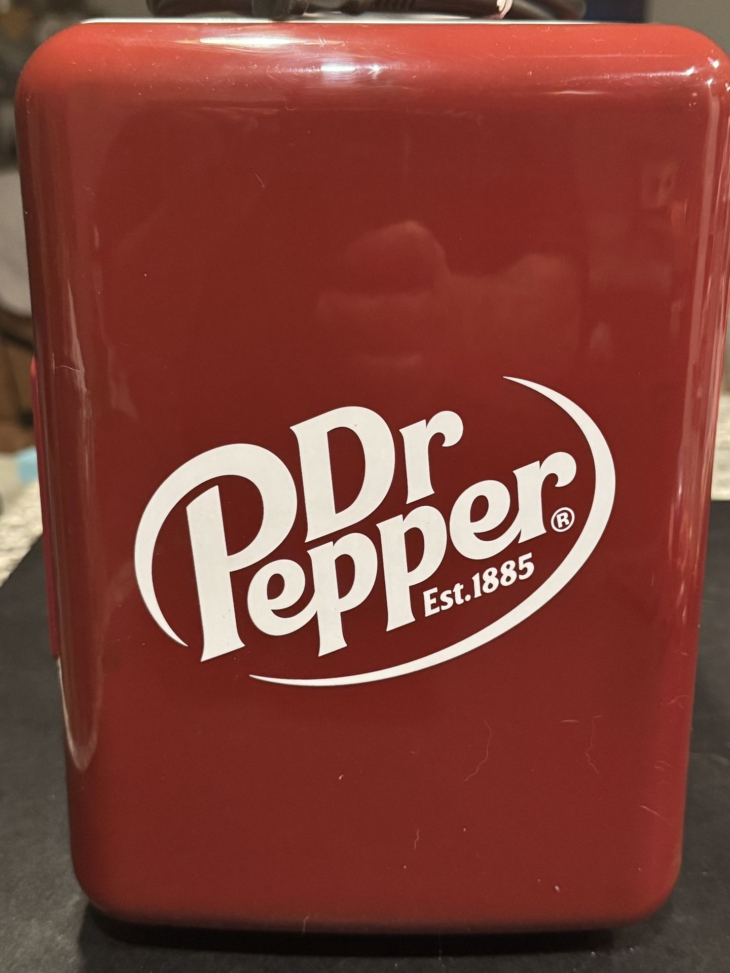 Dr Pepper Retro Portable 6-Can Mini Refrigerator Compact Personal Fridge Cooler