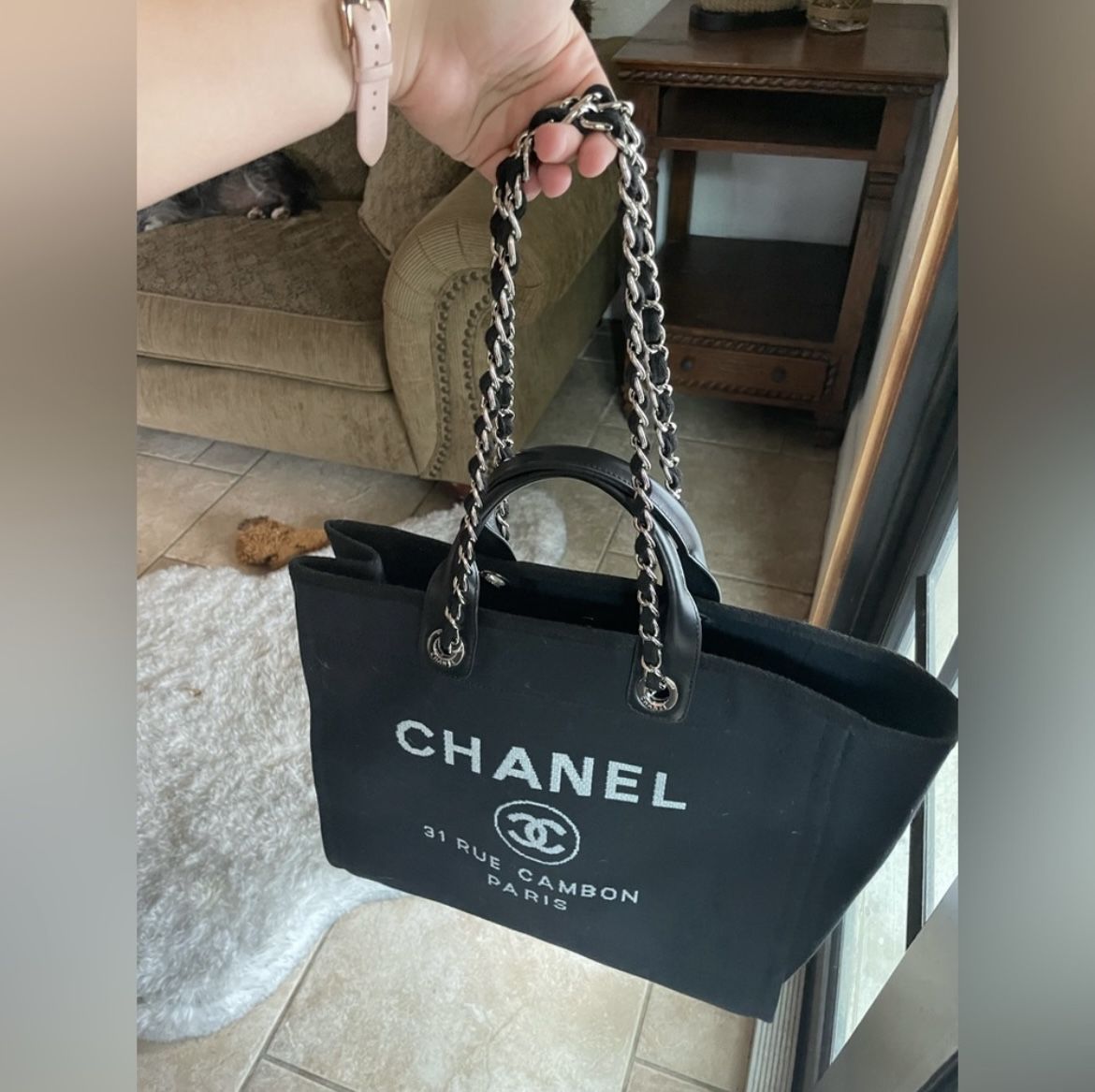 Must have xl Chanel tote bag Authentic gift bag turned into a tote bag for  Sale in Jacksonville, FL - OfferUp