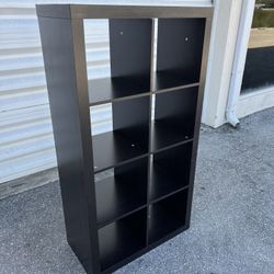 Modern Dark 8 Cubby Cube Modular Bedroom Storage Bookshelf Shelving! 31x15.5x58in