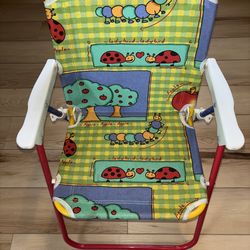 Vintage kids folding lawn chair