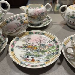 Vintage Japanese Porcelin Hand Painted Tea Set