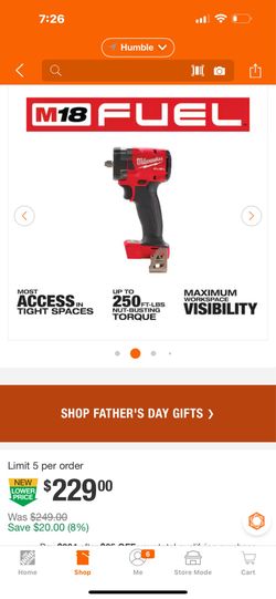 Milwaukee M18 3/8 Impact NEW