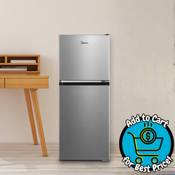 Midea 4.5-cu ft Mini Fridge with Freezer ( Stainless Steel )