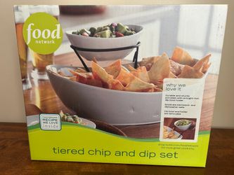 The Food Network tiered chip and dip set