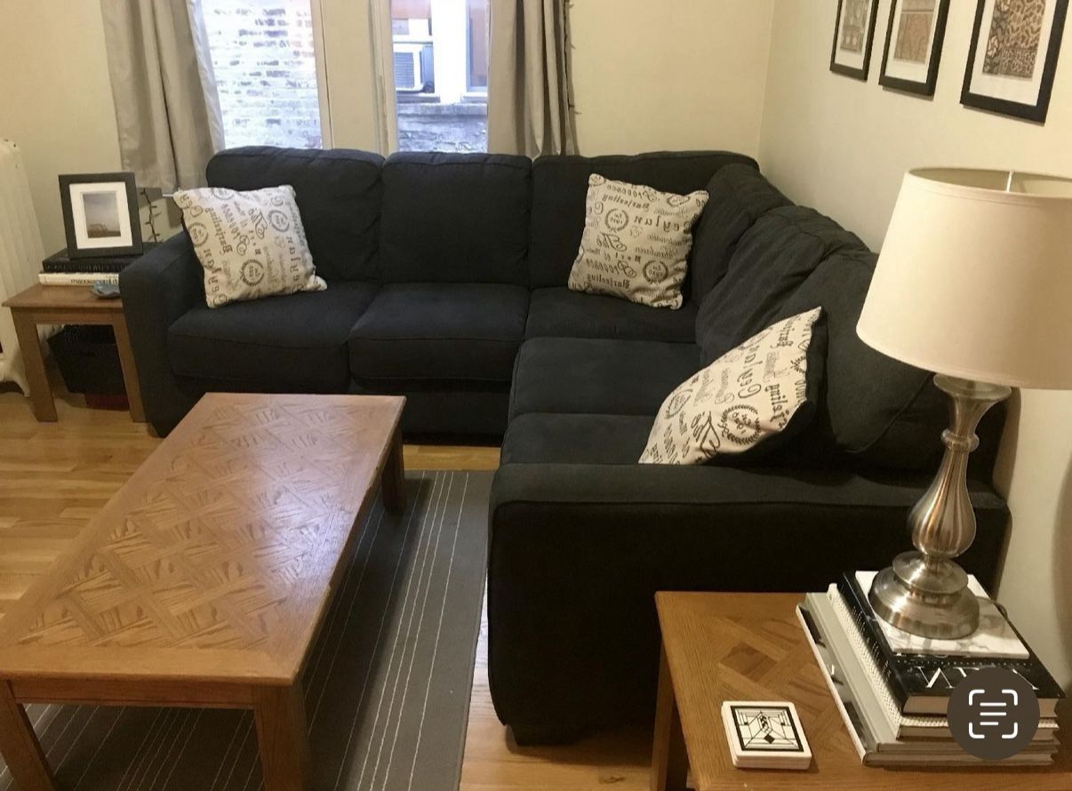 Ashley HomeStores Dark Gray Lucina Sectional Sofa