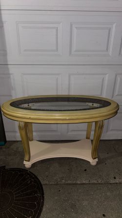 Wood and glass table $100 OBO