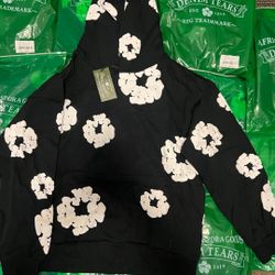 Demin Tear Hoodies 