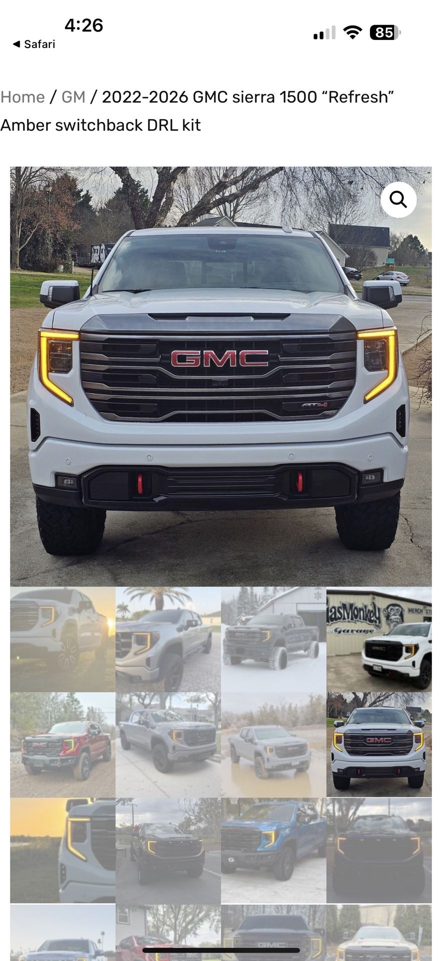 2022-2025 GMC sierra 1500 "Refresh" Amber switchback DRL kit