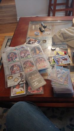 Baseball football basketball WWF cards