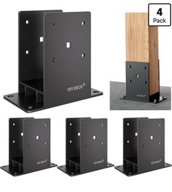 DIY Deck Post Base Brackets 4-Pack