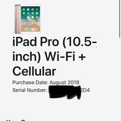 iPad Pro 10.5 2018 Wifi + Cellular