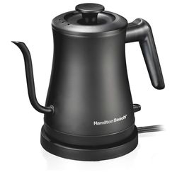 Hamilton Beach Compact 20 oz. / 0.6 Liter Gooseneck Electric Kettle for Boiling Water, Pour Over Coffee, Tea, Ultra Fast Heating With 1200 Watts, Stai
