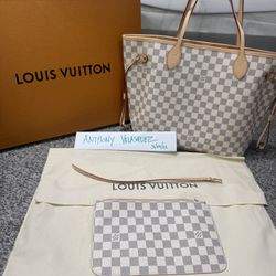 Louis Vuitton Neverfull MM Damier Azur Rose Ballerine