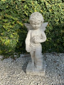 Vintage Cement Garden Statue (originally purchased from 1930’s estate) One Of A Kind!