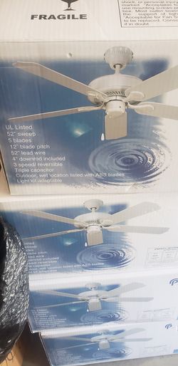 Ceiling fans 52in sweep