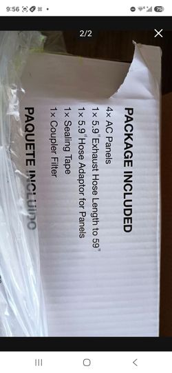 New portal ac 5.9" hose and window kit