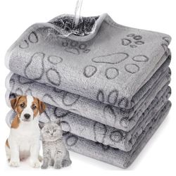 Panelee 4 Pcs Washable Puppy Pee Pads Waterproof Dog Potty Training Pads 18x24'" Reusable Throw Blanket Bed Sofa Protector Soft Whelping Pads Warm Sle