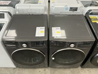 LG 4.5 Cu. Ft. Washer w/Steam, TurboWash360; 7.4 Cu. Ft. Vented Electric Dryer w/Sensor Dry