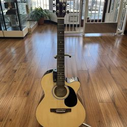 FENDER FA-135CE, NO CASE, SOME SCRATCHES ON GUITAR, IN USED CONDITION