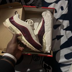 Burgundy Nike Air Max 97 Trainers 