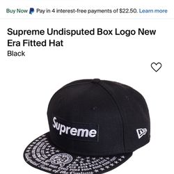 Supreme Box Logo New Era Fitted Cap , 7 3/8