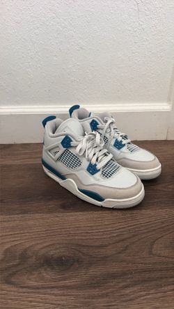 Air Jordan 4 White Blue Sneakers