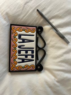 Decorative 'La Jefa' Sign
